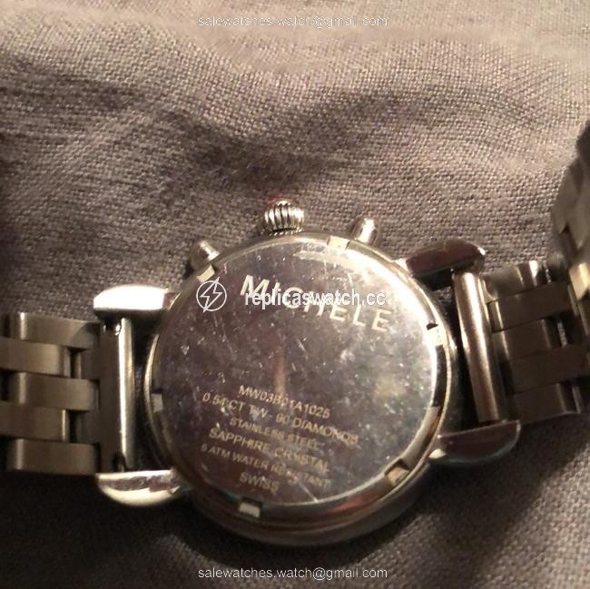 Michele Stainless Steel with Pave Diamonds Csx 33 3 Extra Mw Straps Watch Michele Stainless Steel with Pave Diamonds Csx 33 3 Extra Mw Straps Watch