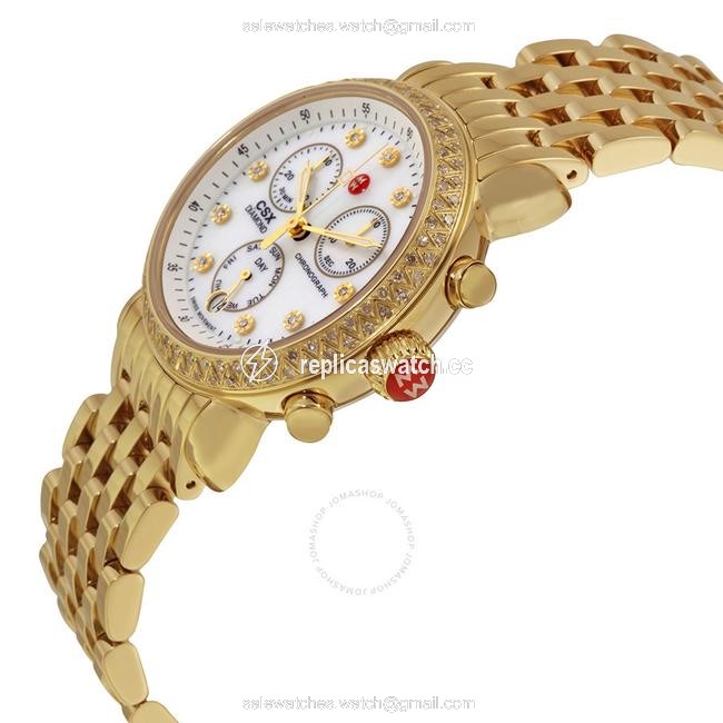 Michele Gold Csx Signature Mother Of Pearl Diamond Mww03m000141 Watch Michele Gold Csx Signature Mother Of Pearl Diamond Mww03m000141 Watch