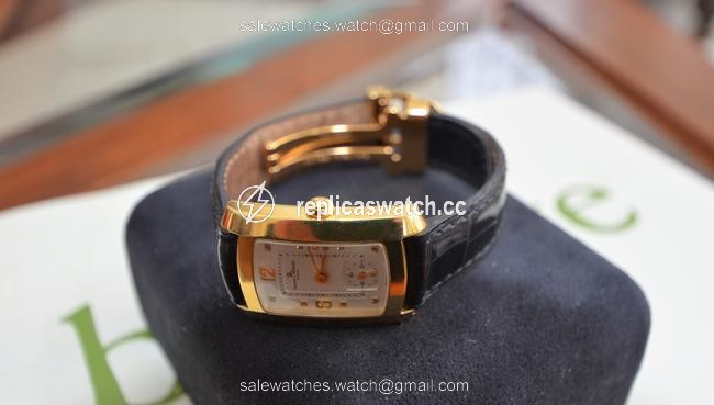 Baume & Mercier Black W Sale Solid 18k Hampton W/ Leather Band Watch Baume & Mercier Black W Sale Solid 18k Hampton W/ Leather Band Watch