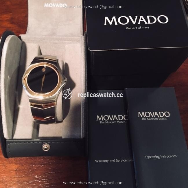 Movado Silver Gold and Black Mens Womens Matching Set Watch Movado Silver Gold and Black Mens Womens Matching Set Watch