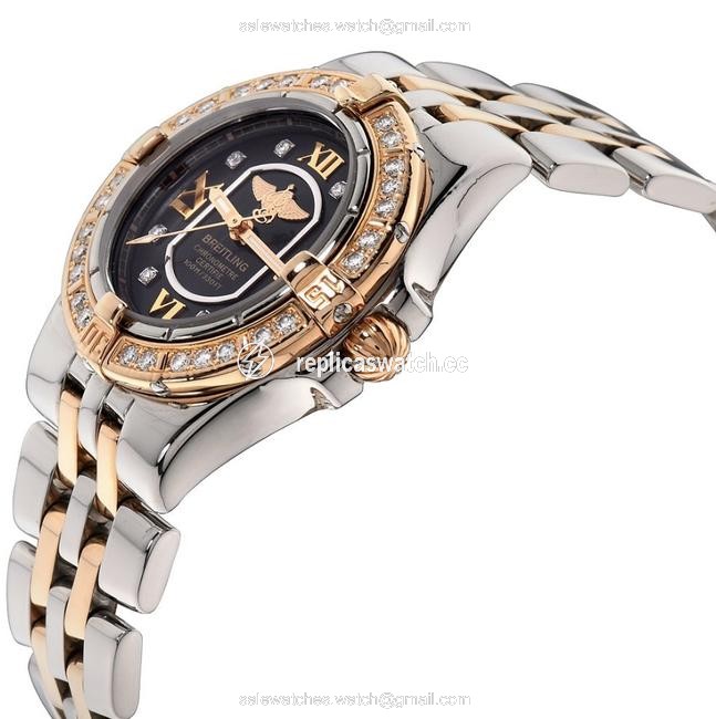 Breitling Galactic 30 18k Gold Diamonds Watch Breitling Galactic 30 18k Gold Diamonds Watch