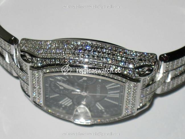Cartier XL Roadster Chronograph Diamonds Watch Cartier XL Roadster Chronograph Diamonds Watch