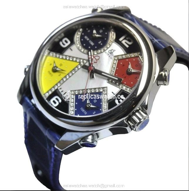 Jacob & Co. Jc Five Time Zone Diamonds Watch Jacob & Co. Jc Five Time Zone Diamonds Watch
