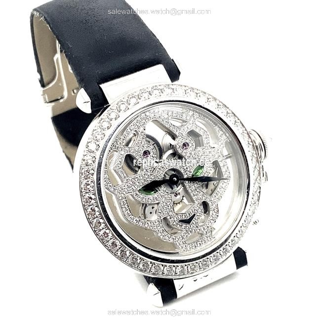 Cartier High Jewery Pasha De 42mm 18k White Gold Watch Cartier High Jewery Pasha De 42mm 18k White Gold Watch