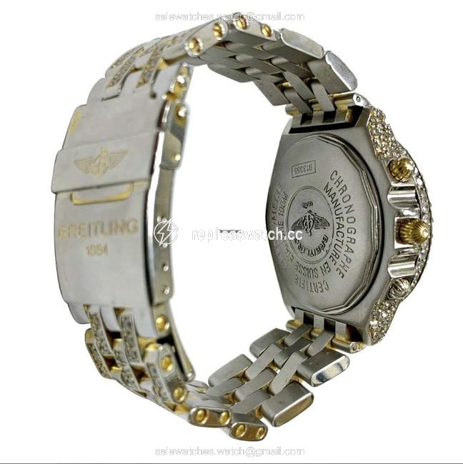 Breitling Crosswind Racing 18k Gold Chronograph Diamonds Watch Breitling Crosswind Racing 18k Gold Chronograph Diamonds Watch
