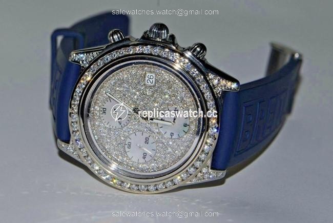 Breitling Chronomat Crosswind Stainless Steel Diamonds 89 Watch Breitling Chronomat Crosswind Stainless Steel Diamonds 89 Watch