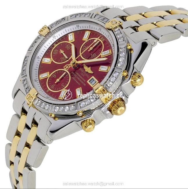 Breitling Chronomat Crosswind 18k Gold Diamonds Watch Breitling Chronomat Crosswind 18k Gold Diamonds Watch