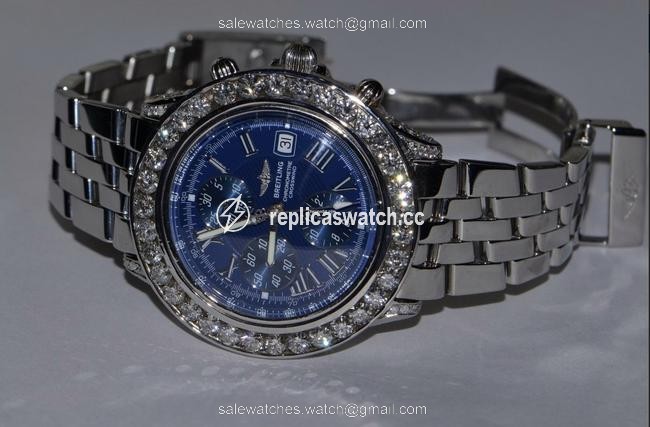 Breitling Chronomat Crosswind Stainless Steel Diamonds Watch Breitling Chronomat Crosswind Stainless Steel Diamonds Watch