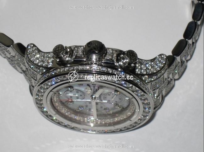 Breitling Super Avenger Mop Stainless Steel Diamonds Watch Breitling Super Avenger Mop Stainless Steel Diamonds Watch