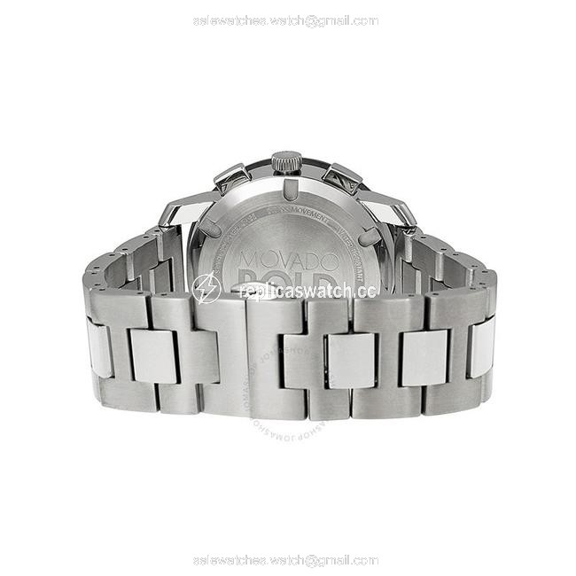 Movado Silver Stainless Bracelet Oversize Dial Chronograph Bold 3600147 Swiss Watch Movado Silver Stainless Bracelet Oversize Dial Chronograph Bold 3600147 Swiss Watch