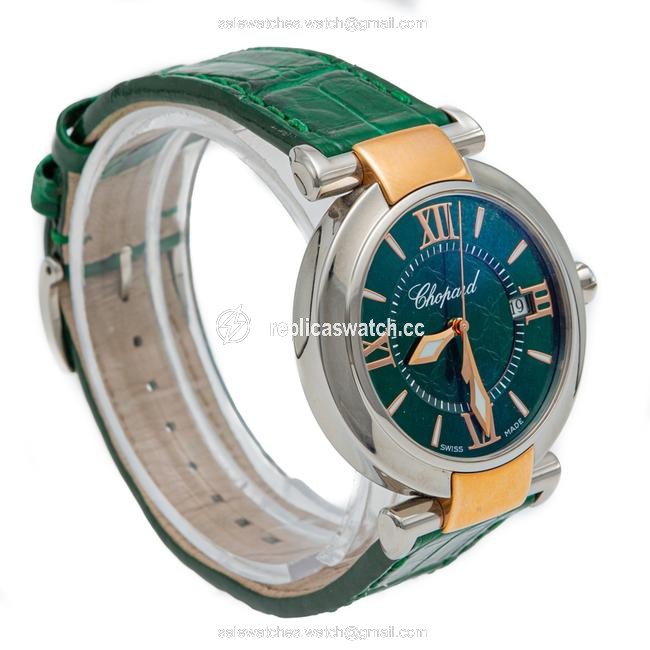 Chopard Imperiale Green Dial Steel & Rose Gold Womens 36mm Watch Chopard Imperiale Green Dial Steel & Rose Gold Womens 36mm Watch