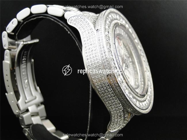Breitling Stainless Steel Custom Super Avenger Aeromarine 55 Mm Genuine Diamond 35 Ct Watch Breitling Stainless Steel Custom Super Avenger Aeromarine 55 Mm Genuine Diamond 35 Ct Watch