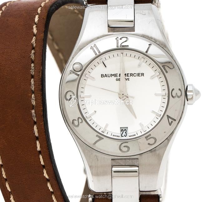 Baume & Mercier Silver Stainless Steel Linea 65690 Womens Wristwatch 27 Mm Watch Baume & Mercier Silver Stainless Steel Linea 65690 Womens Wristwatch 27 Mm Watch
