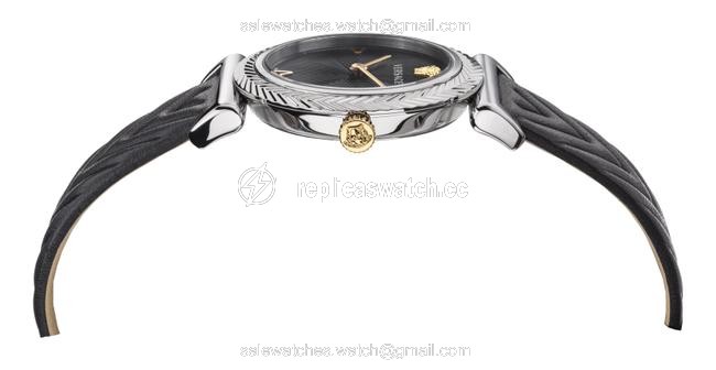 Versace Black/Silver V-motif Watch Versace Black/Silver V-motif Watch