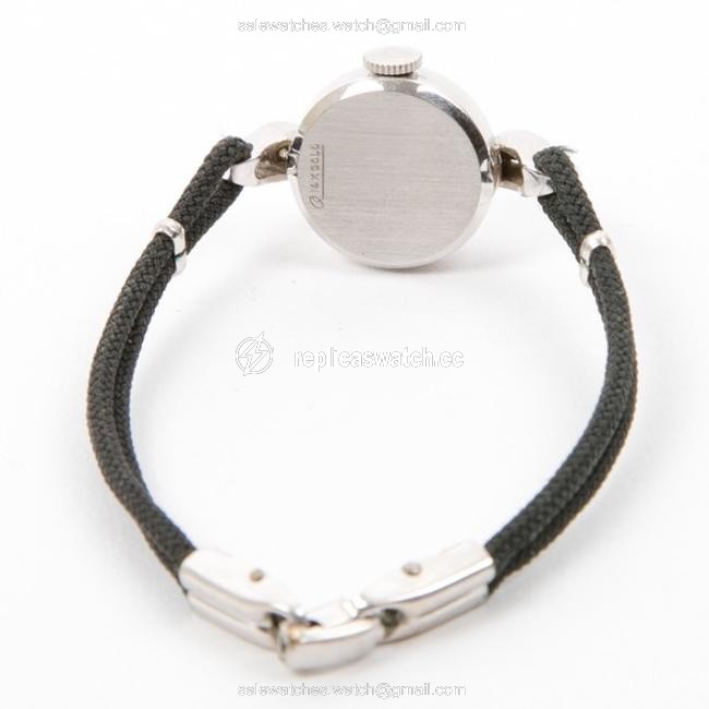 Omega 14k White Gold Leather Vintage Womens Timeless Wristwatch Watch Omega 14k White Gold Leather Vintage Womens Timeless Wristwatch Watch