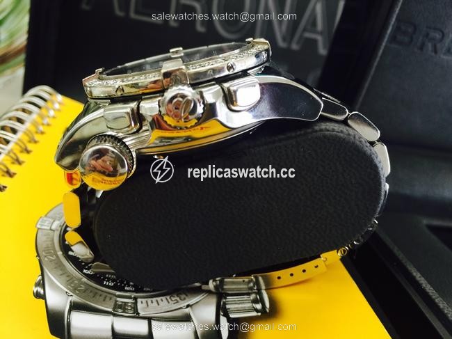 Breitling Custom Diamond Emergency 4 Ct Diamonds Watch Breitling Custom Diamond Emergency 4 Ct Diamonds Watch