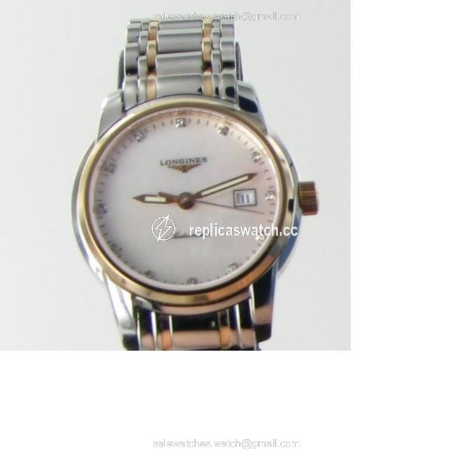 Longines Mop Diamond Dial 18k Yellow Gold Steel L25635887 Saint Imier Ladies Watch Longines Mop Diamond Dial 18k Yellow Gold Steel L25635887 Saint Imier Ladies Watch