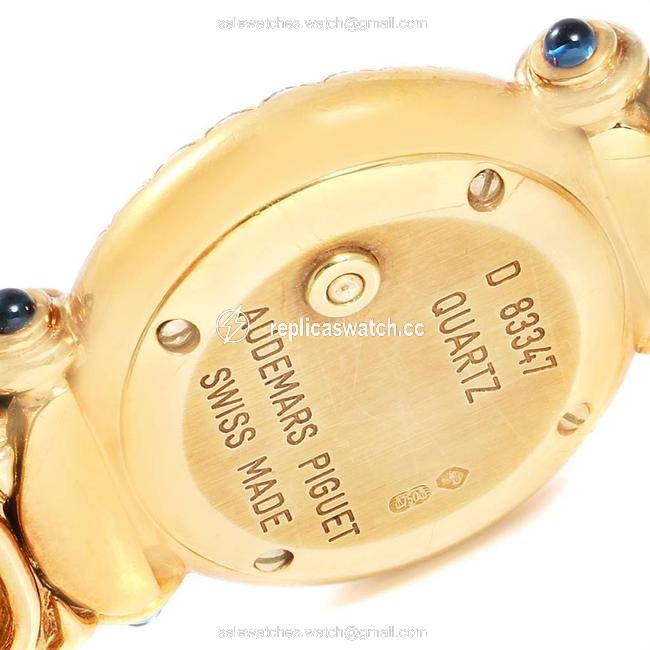 Audemars Piguet Blue Mop Diamond 18k Yellow Gold Womens Wristwatch 21.2mm X 25.5mm Watch Audemars Piguet Blue Mop Diamond 18k Yellow Gold Womens Wristwatch 21.2mm X 25.5mm Watch