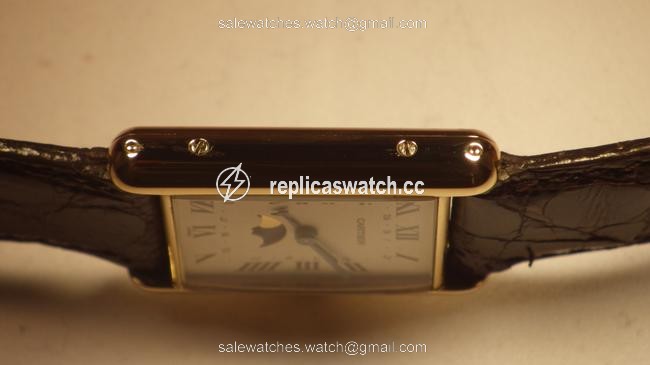 Cartier 18k Solid Gold Louis with Date Pointer and Moon Phase Watch Cartier 18k Solid Gold Louis with Date Pointer and Moon Phase Watch
