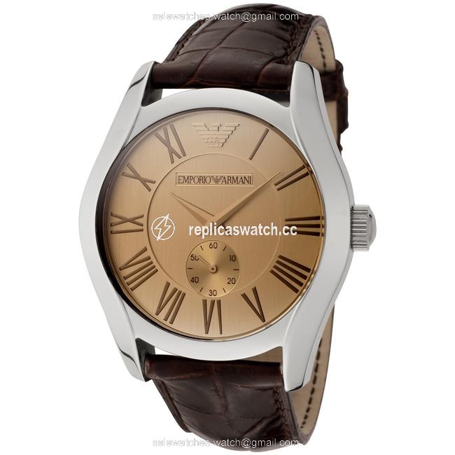 Emporio Armani Brown/Gold Classic Mens Leather Ar0645 Watch Emporio Armani Brown/Gold Classic Mens Leather Ar0645 Watch
