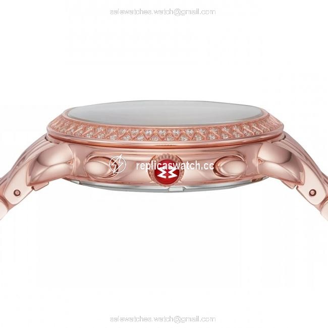 Michele Rose Gold Sidney Mother Of Pearl Diamond Mww30a000033 Watch Michele Rose Gold Sidney Mother Of Pearl Diamond Mww30a000033 Watch
