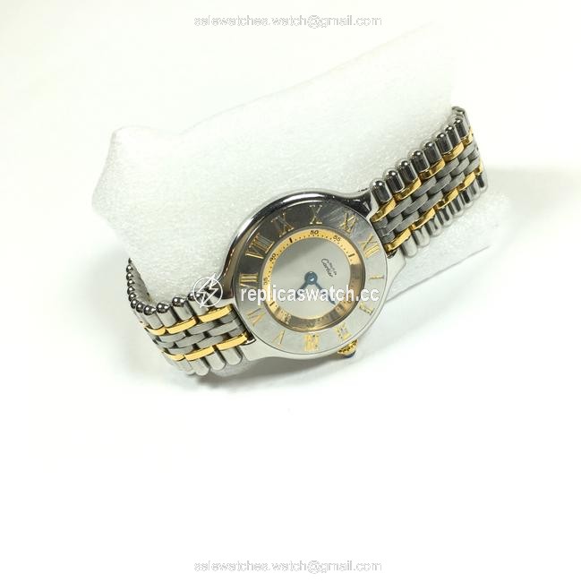 Cartier Gold Must De 21 Stainless Steel/Gold 1340 Watch Cartier Gold Must De 21 Stainless Steel/Gold 1340 Watch