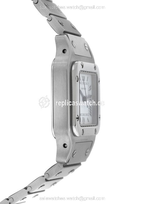 Cartier Silver Ladies Santos Galbee 24mm Steel Watch Cartier Silver Ladies Santos Galbee 24mm Steel Watch