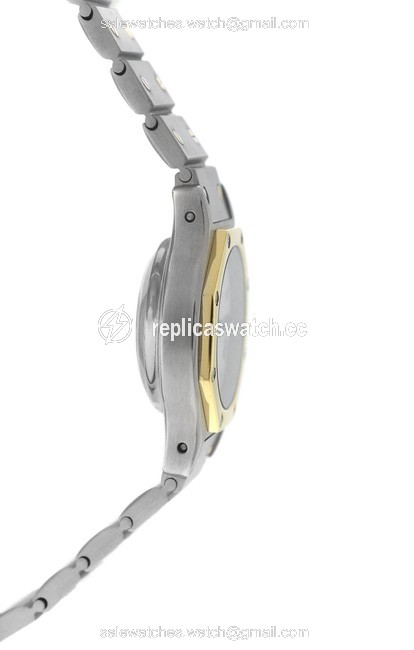 Cartier Yellow Gold Silver Ladies Santos Ronde 27mm 18k Quartz Watch Cartier Yellow Gold Silver Ladies Santos Ronde 27mm 18k Quartz Watch