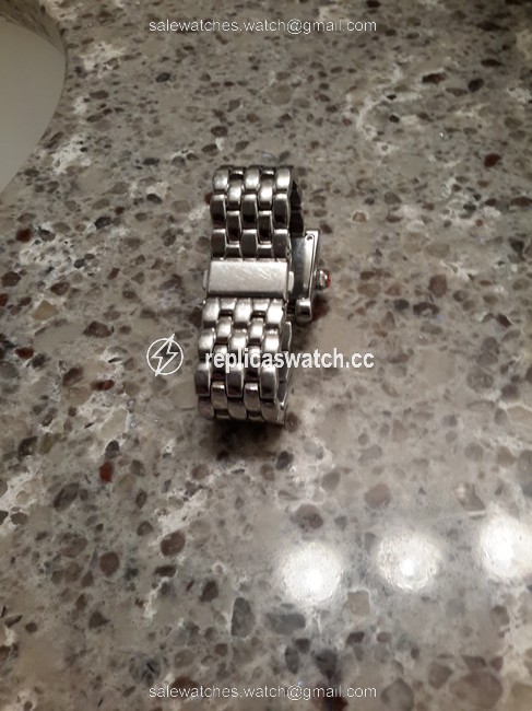 Michele White Stainless Steel Mini Mm Watch Michele White Stainless Steel Mini Mm Watch