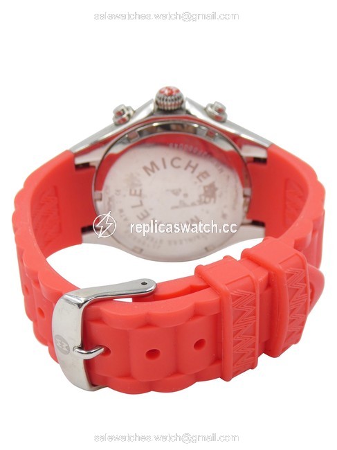Michele Coral Jelly Mww12f000048 Tahitian Bean Silver 40mm Chronograph Watch Michele Coral Jelly Mww12f000048 Tahitian Bean Silver 40mm Chronograph Watch