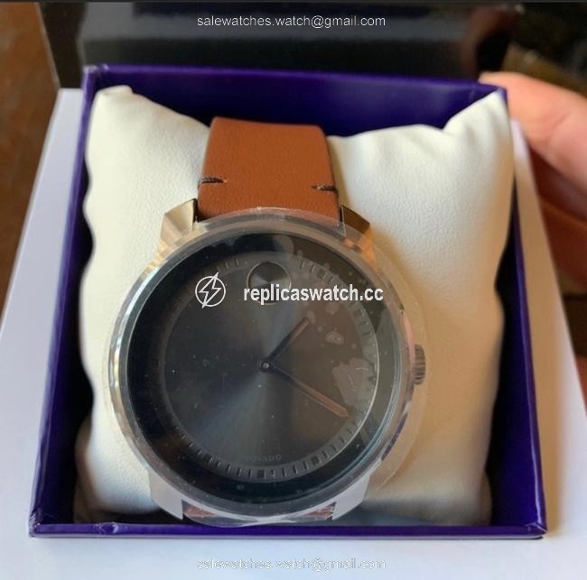Movado Gray/Saddle Brown Bold 42.5mm Watch Movado Gray/Saddle Brown Bold 42.5mm Watch