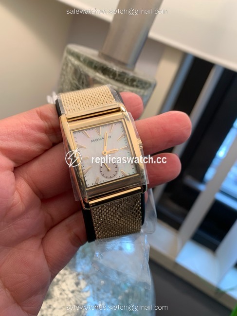 Movado Heritage Mother Of Pearl 38 Mesh Gold Ion Stainless Woman Watch Movado Heritage Mother Of Pearl 38 Mesh Gold Ion Stainless Woman Watch