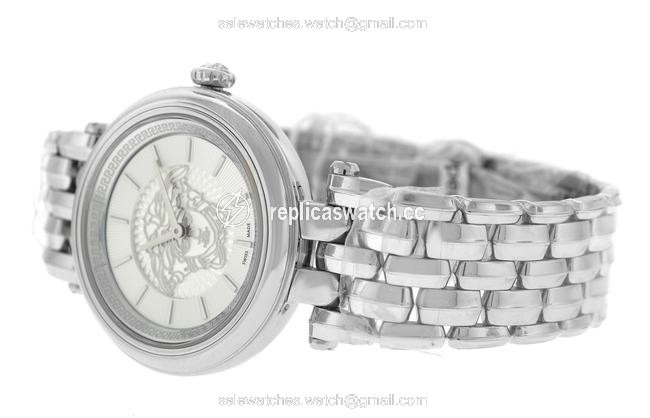 Versace Silver New Khai Medusa Vqe040015 Steel Quartz 38mm Watch Versace Silver New Khai Medusa Vqe040015 Steel Quartz 38mm Watch