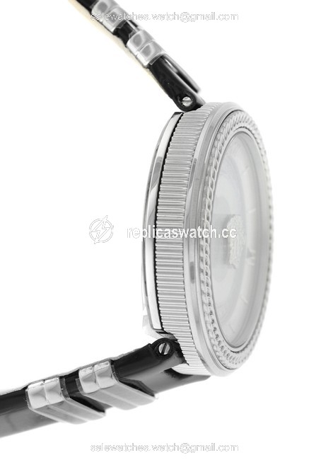 Versace Silver New Vanity Vlc01 0014 Steel Quartz 40mm Watch Versace Silver New Vanity Vlc01 0014 Steel Quartz 40mm Watch