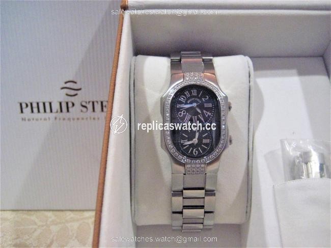 Philip Stein Black Box Dbl Diamond Signature 1.08 Ct~box Pap Watch Philip Stein Black Box Dbl Diamond Signature 1.08 Ct~box Pap Watch