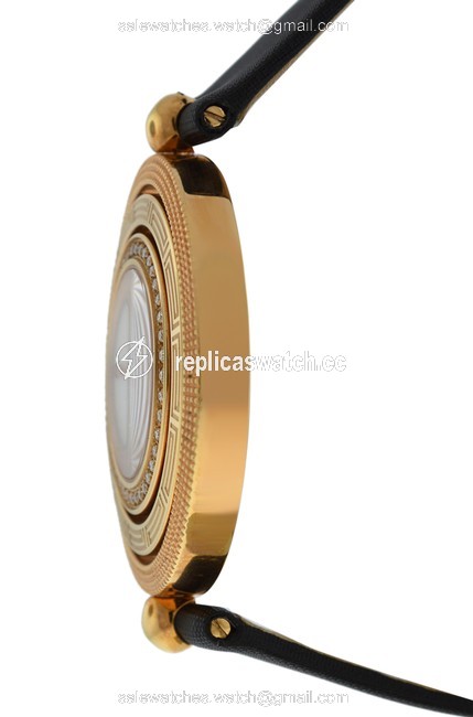 Versace Black Eon 80q81sd498 S009 Gold Tone Diamond Quartz 38mm Mop Watch Versace Black Eon 80q81sd498 S009 Gold Tone Diamond Quartz 38mm Mop Watch