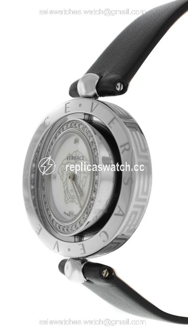 Versace Stainless Steel Eon 79q91sd497 S009 Diamond Quartz 33mm Mop Watch Versace Stainless Steel Eon 79q91sd497 S009 Diamond Quartz 33mm Mop Watch