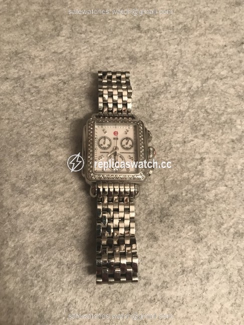 Michele Sterling Silver Deco with Diamonds Watch Michele Sterling Silver Deco with Diamonds Watch