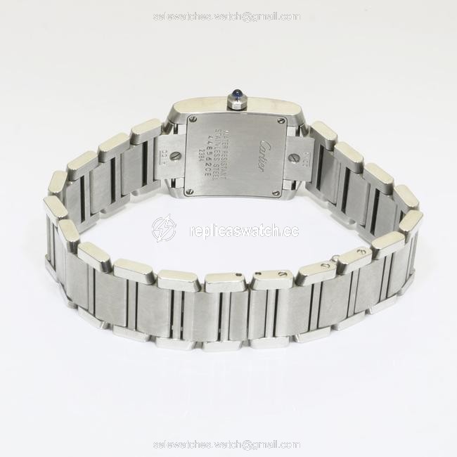 Cartier Black Stainless Steel Tank Francaise Womens Wristwatch 25 X 20 Mm Watch Cartier Black Stainless Steel Tank Francaise Womens Wristwatch 25 X 20 Mm Watch