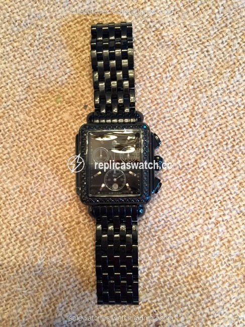 Michele Black Deco Noir Diamond Watch Michele Black Deco Noir Diamond Watch