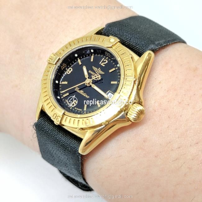 Breitling Callestino Quartz Model Gold Womans Wrist Watch Breitling Callestino Quartz Model Gold Womans Wrist Watch