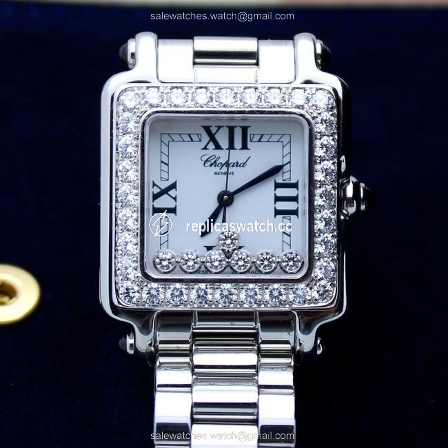 Chopard Montre Happy Sport Og/Ac Cdr Blanc Brilliant Diamonds Watch Chopard Montre Happy Sport Og/Ac Cdr Blanc Brilliant Diamonds Watch