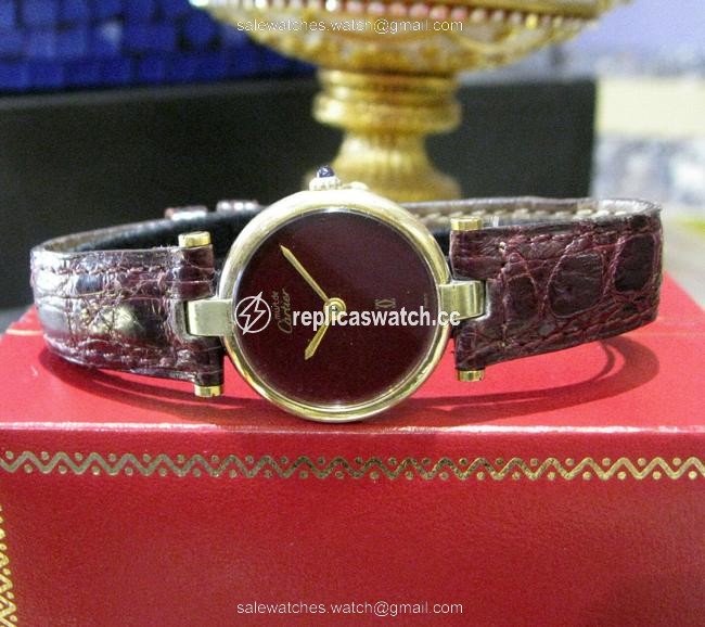 Cartier Gold Ladies Must De Vermeil Sterling Silver Watch Cartier Gold Ladies Must De Vermeil Sterling Silver Watch