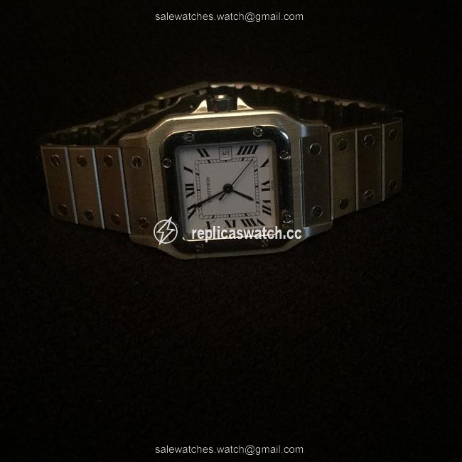 Cartier Silver Santos De Galbee Watch Cartier Silver Santos De Galbee Watch