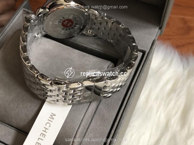 Michele Silver/Black Csx-36 Diamond Mother-of-pearl Mosaic Watch Michele Silver/Black Csx-36 Diamond Mother-of-pearl Mosaic Watch