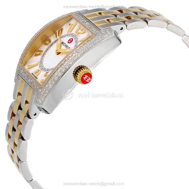 Michele Two Tone Urban Mini 18k Gold Diamond Mww02a000599 Watch Michele Two Tone Urban Mini 18k Gold Diamond Mww02a000599 Watch