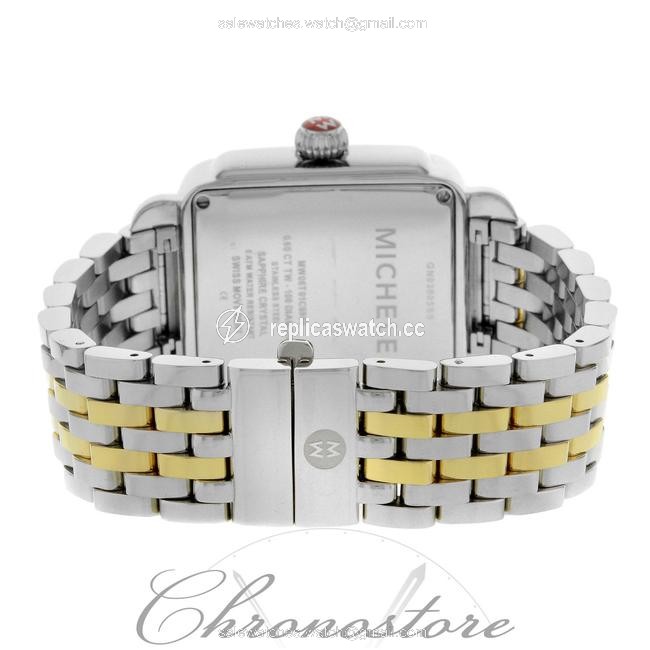 Michele Steel & Gold Tone Deco Mww06t000061 Stainless Quartz Ladies Watch Michele Steel & Gold Tone Deco Mww06t000061 Stainless Quartz Ladies Watch