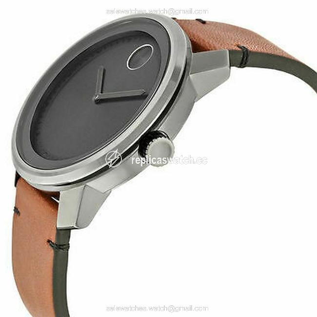 Movado Grey/Brown Mens Bold Dial Leather 3600366 Watch Movado Grey/Brown Mens Bold Dial Leather 3600366 Watch