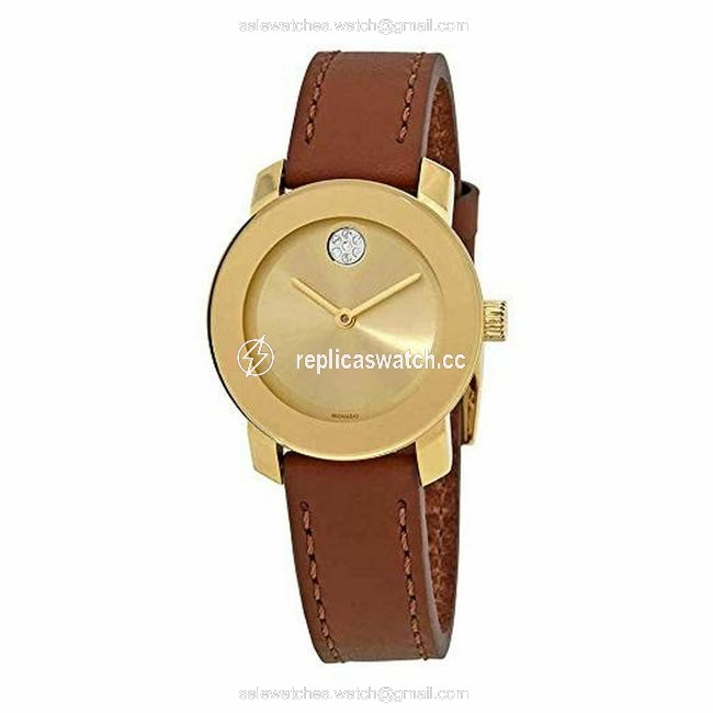 Movado Gold/Brown Womens Dial Leather 3600437 Watch Movado Gold/Brown Womens Dial Leather 3600437 Watch