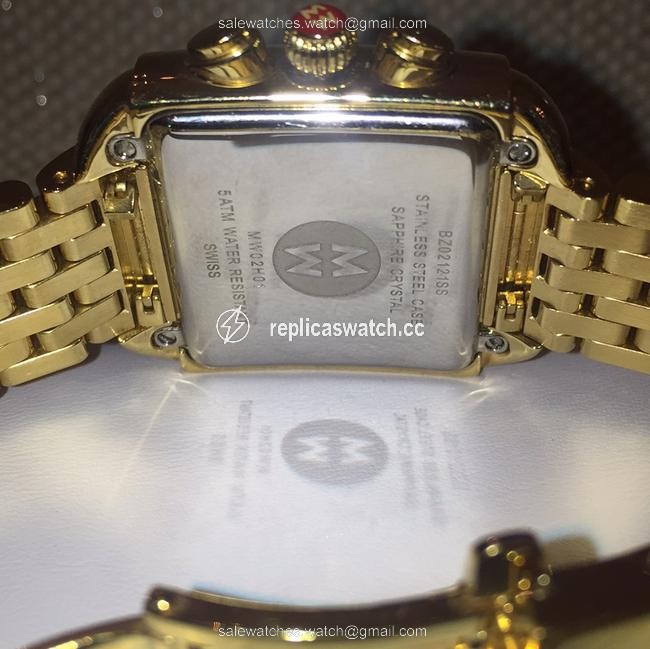 Michele Mother-of-pearl and Gold Milou 66 Diamond Bezel with Dial Watch Michele Mother-of-pearl and Gold Milou 66 Diamond Bezel with Dial Watch